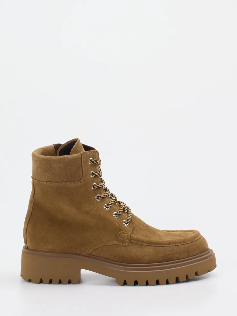 Konstantin Starke – Schnürboots aus Veloursleder cognac