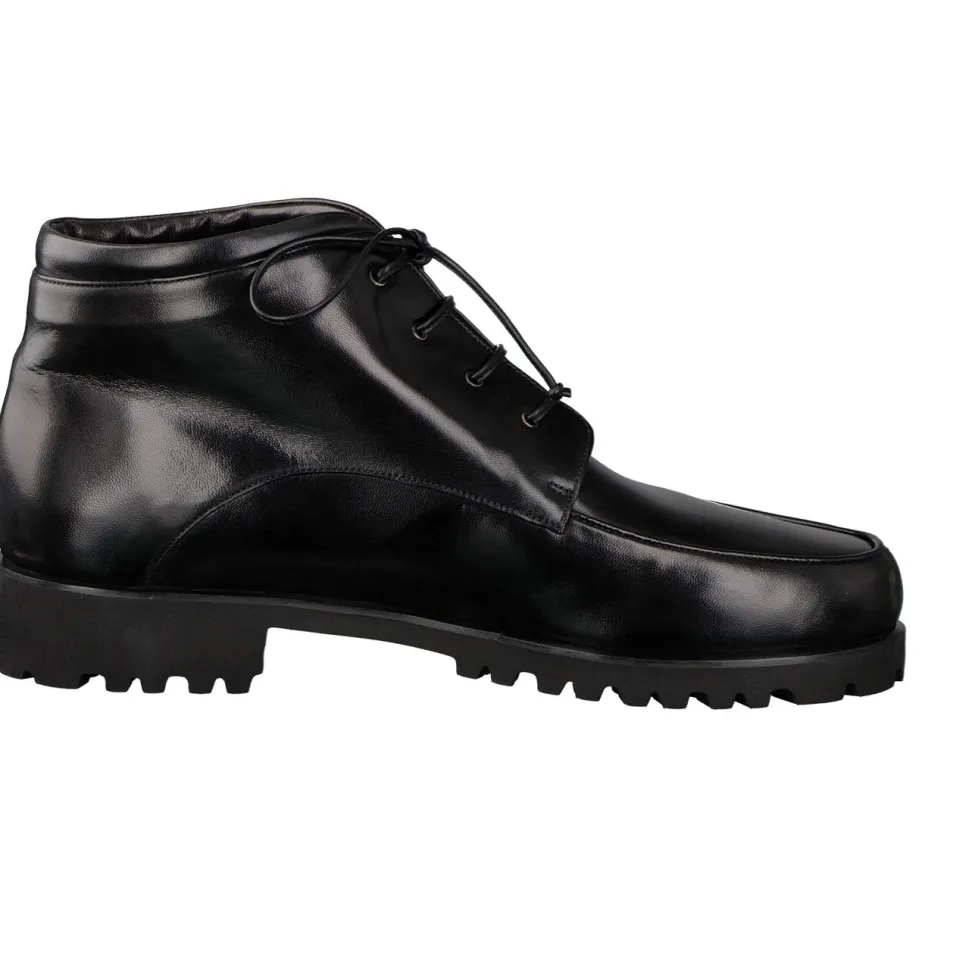 Konstantin Starke – Schnürboots aus Lammleder Schwarz
