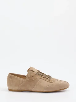 Konstantin Starke – Schnürschuh aus Veloursleder beige