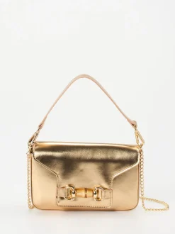 Konstantin Starke – Schultertasche aus Metallicleder Gold