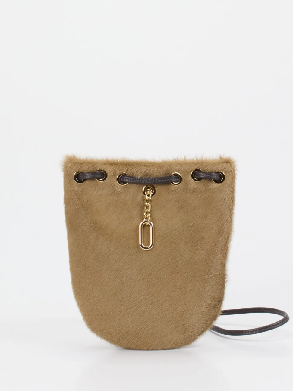 Konstantin Starke – Schultertasche aus Fell hellbraun