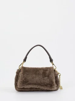 Konstantin Starke – Schultertasche aus Fell in Braun