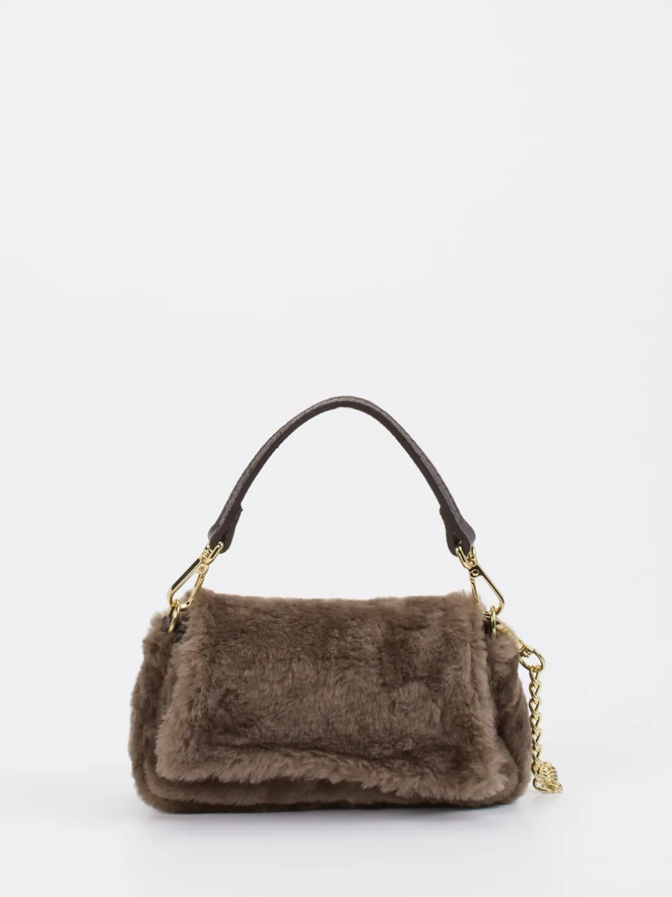 Konstantin Starke – Schultertasche aus Fell in Braun