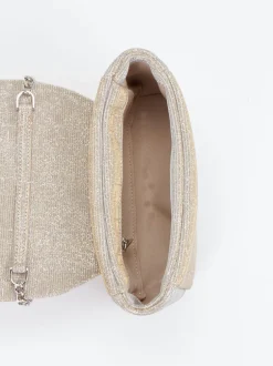 Konstantin Starke – Schultertasche aus Textil Champagnergold