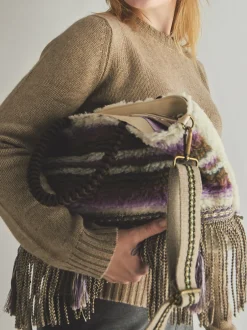 Konstantin Starke – Schultertasche aus Textil mit Fransen