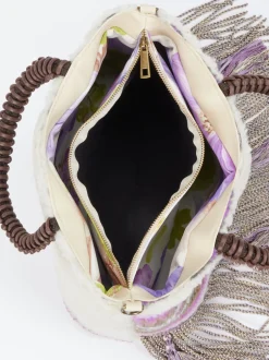 Konstantin Starke – Schultertasche aus Textil mit Fransen