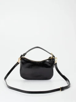 Konstantin Starke – Schultertasche aus Lackleder Schwarz