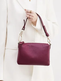 Konstantin Starke – Schultertasche aus Kalbleder Bordeaux