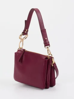 Konstantin Starke – Schultertasche aus Kalbleder Bordeaux