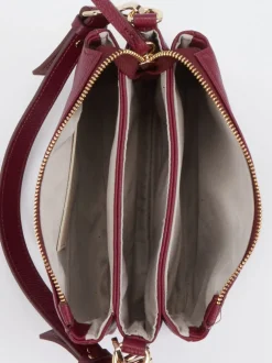 Konstantin Starke – Schultertasche aus Kalbleder Bordeaux