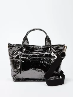 Konstantin Starke – Shopper Bag aus Lackleder Grau