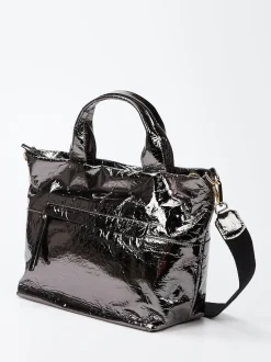 Konstantin Starke – Shopper Bag aus Lackleder Grau