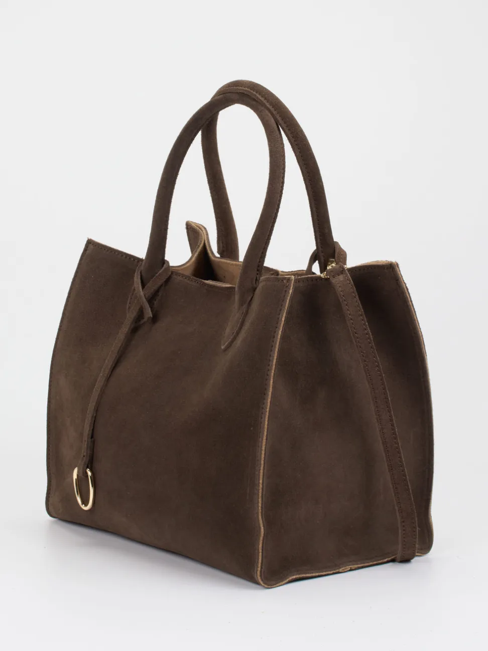 Konstantin Starke – Shopper aus Veloursleder Dunkelbraun