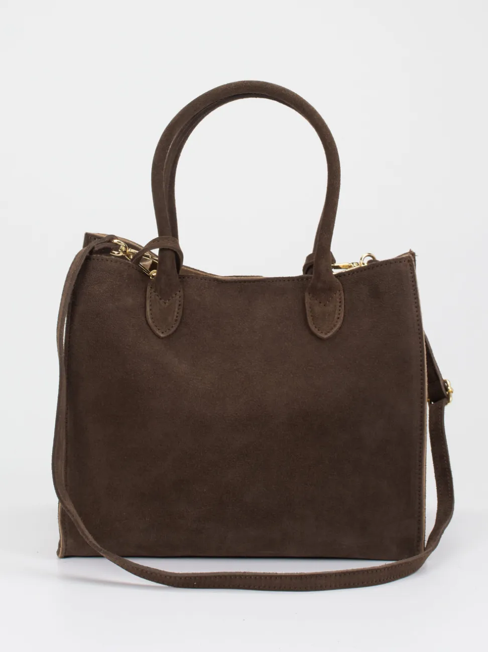 Konstantin Starke – Shopper aus Veloursleder Dunkelbraun