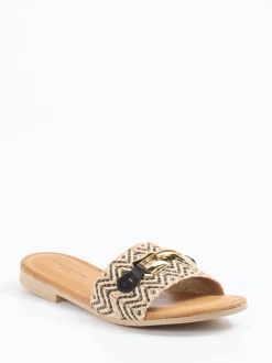 Konstantin Starke – Slides aus Bast und Kalbleder beige