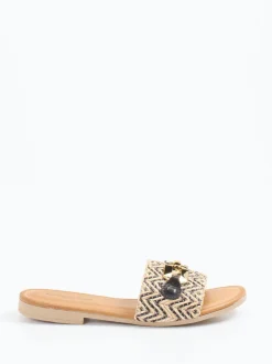 Konstantin Starke – Slides aus Bast und Kalbleder beige