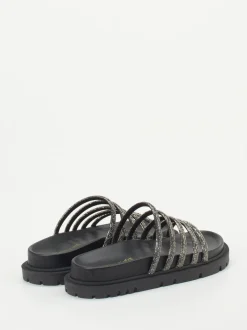 Konstantin Starke – Slides aus Metallic mit Strass