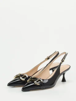 Konstantin Starke – Slingback-Pumps aus Lackleder Schwarz