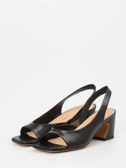 Konstantin Starke – Slingback-Sandalen aus Lammleder Schwarz