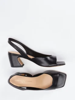 Konstantin Starke – Slingback-Sandalen aus Lammleder Schwarz