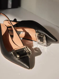 Konstantin Starke – Slingback-Pumps aus Lammleder schwarz