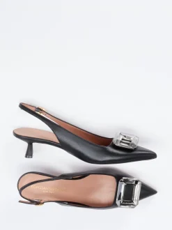 Konstantin Starke – Slingback-Pumps aus Lammleder schwarz
