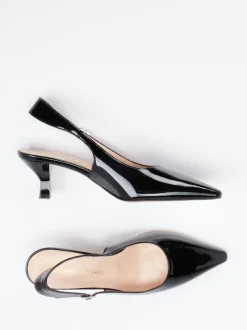 Konstantin Starke – Slingback-Pumps aus Lackleder schwarz