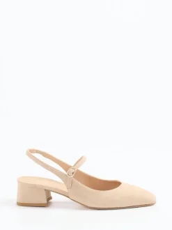 Konstantin Starke – Slingback-Pumps aus Veloursleder beige
