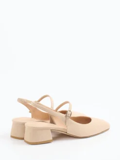 Konstantin Starke – Slingback-Pumps aus Veloursleder beige