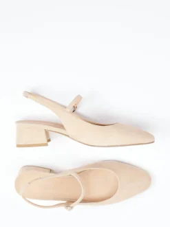 Konstantin Starke – Slingback-Pumps aus Veloursleder beige