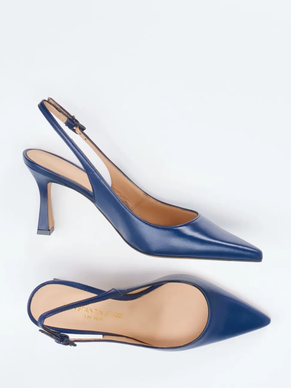 Konstantin Starke – Slingback-Pumps aus Lammleder Blau