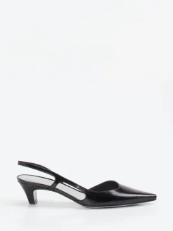 Konstantin Starke – Slingback-Pumps aus Hochglanzleder schwarz