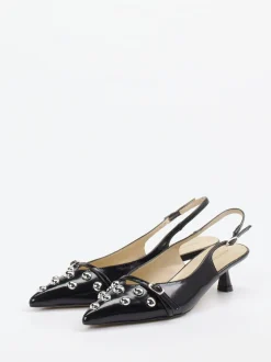 Konstantin Starke – Slingback-Pumps aus Lackleder Schwarz