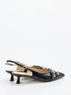 Konstantin Starke – Slingback-Pumps aus Lackleder Schwarz