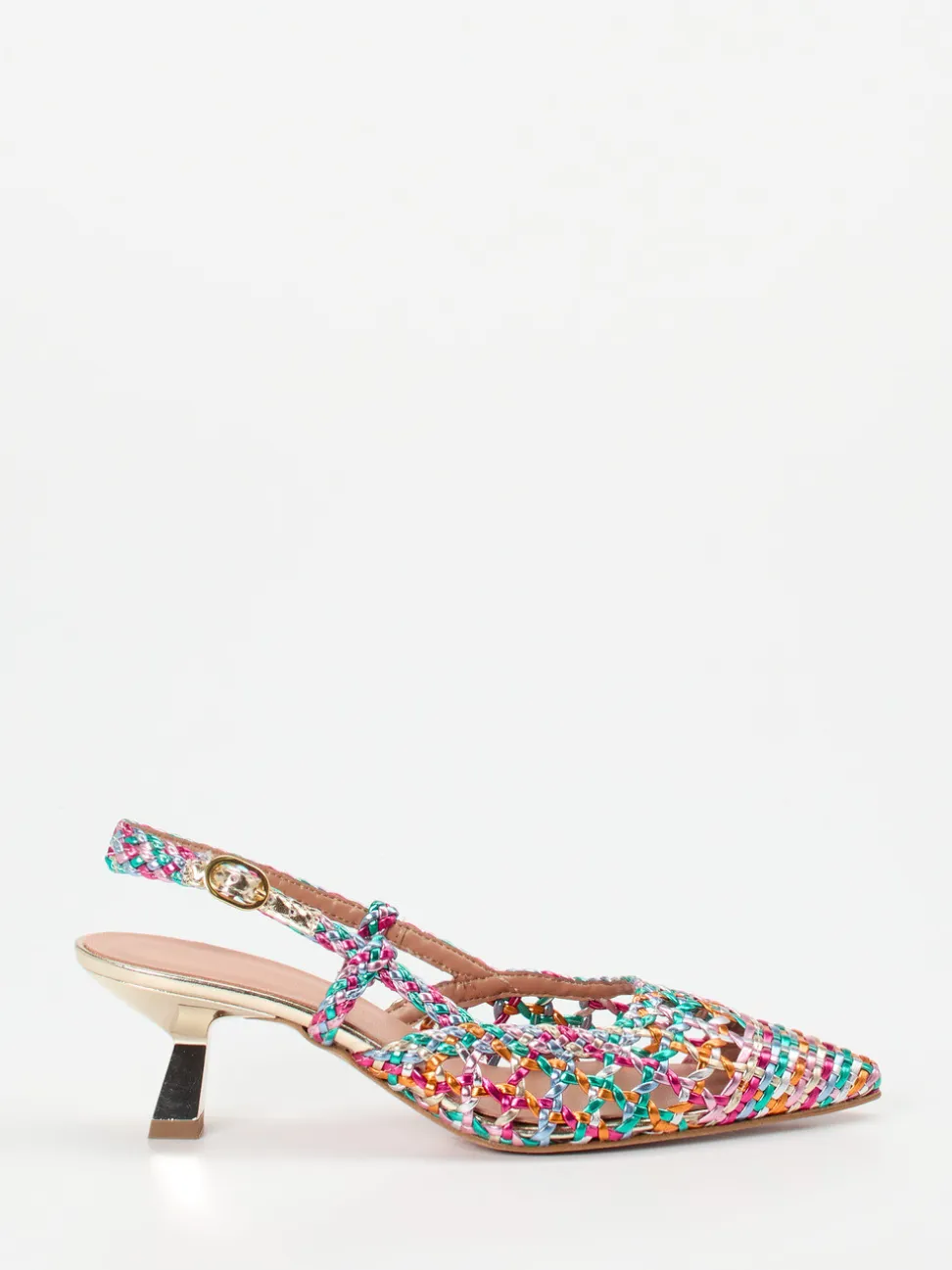 Konstantin Starke – Slingback-Pumps aus Lammleder multicolor