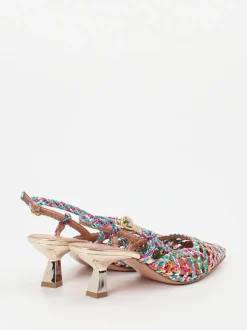 Konstantin Starke – Slingback-Pumps aus Lammleder multicolor