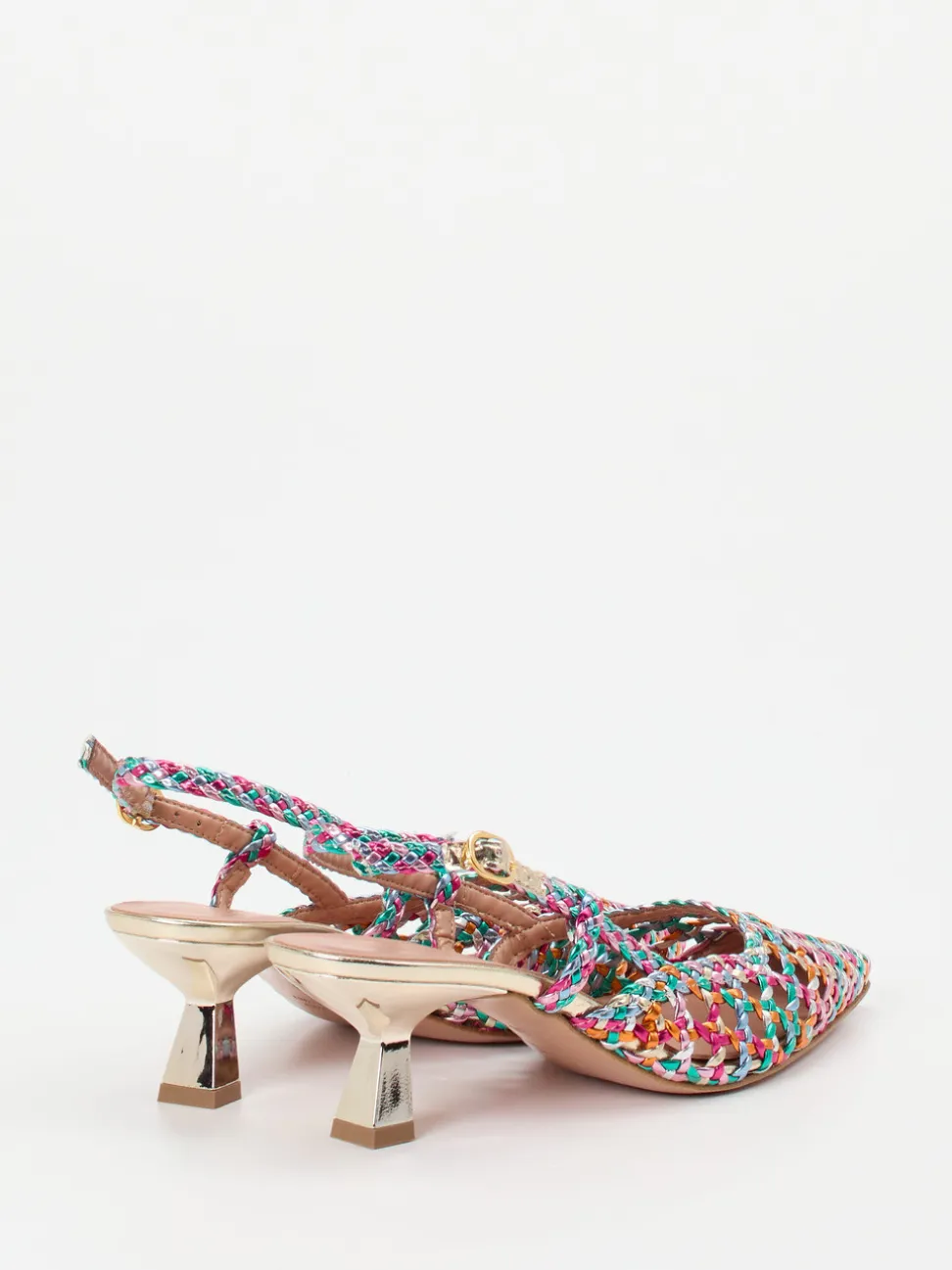 Konstantin Starke – Slingback-Pumps aus Lammleder multicolor
