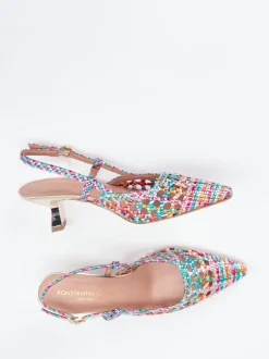 Konstantin Starke – Slingback-Pumps aus Lammleder multicolor