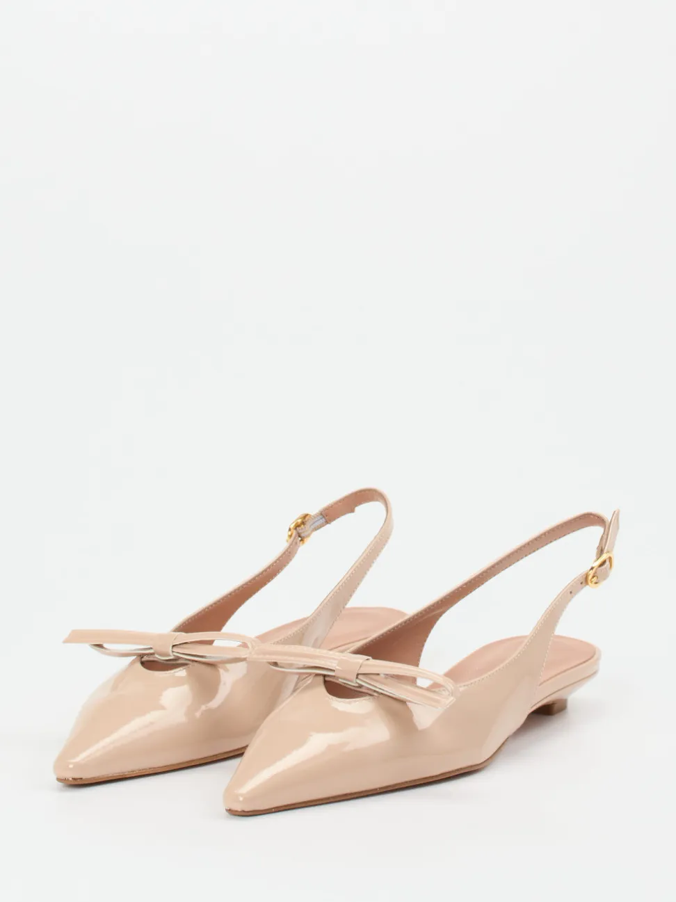 Konstantin Starke – Slingback-Ballerinas aus Lackleder Beige
