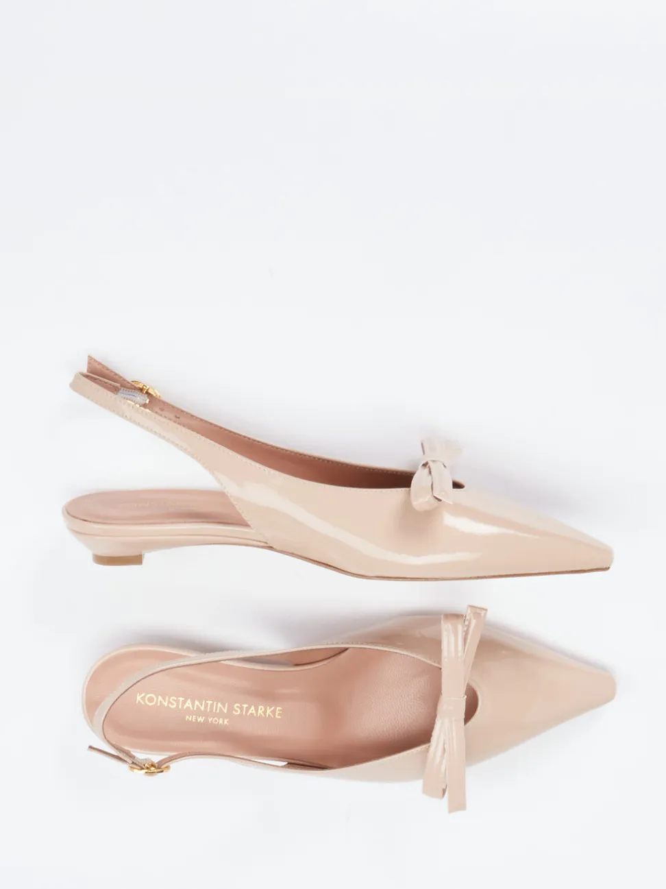 Konstantin Starke – Slingback-Ballerinas aus Lackleder Beige