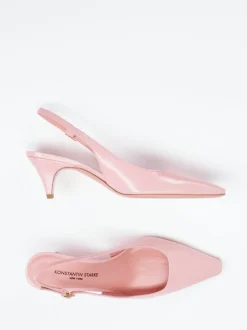 Konstantin Starke – Slingback-Pumps aus Lackleder Rosa