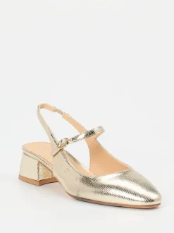 Konstantin Starke – Slingback-Pumps aus Metallicleder Gold