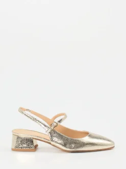 Konstantin Starke – Slingback-Pumps aus Metallicleder Gold