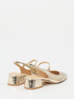 Konstantin Starke – Slingback-Pumps aus Metallicleder Gold