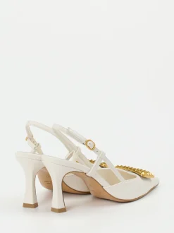 Konstantin Starke – Slingback-Pumps aus Lammleder Weiß