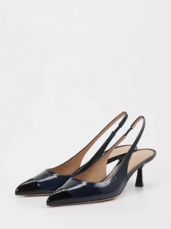 Konstantin Starke – Slingback-Pumps aus Lackleder Blau