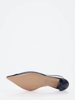 Konstantin Starke – Slingback-Pumps aus Lackleder Blau
