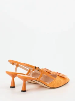 Konstantin Starke – Slingback-Pumps aus Textil Baststruktur