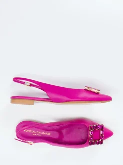 Konstantin Starke – Slingback-Ballerinas aus Lammleder pink