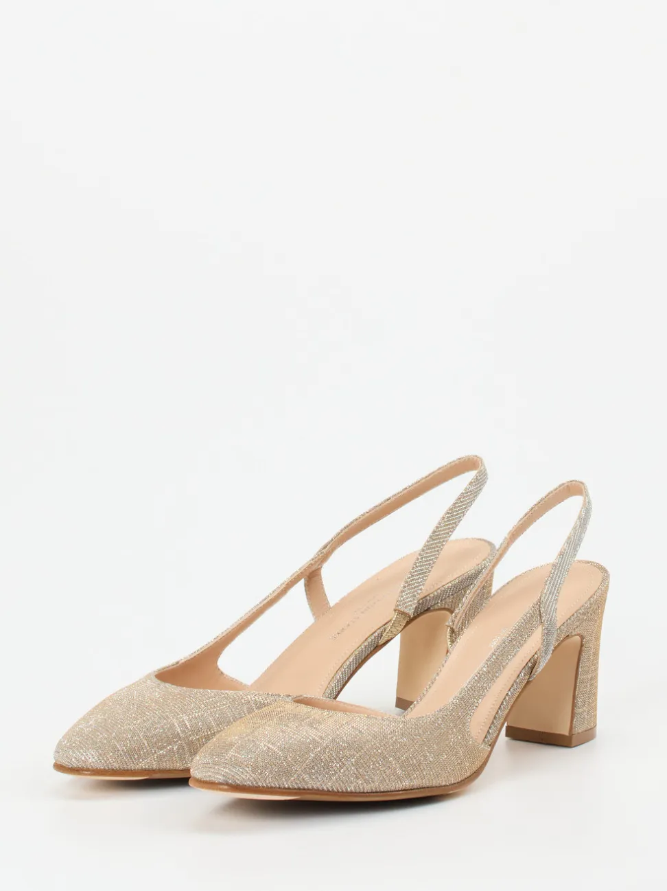 Konstantin Starke – Slingback-Pumps aus Metallicleder Gold